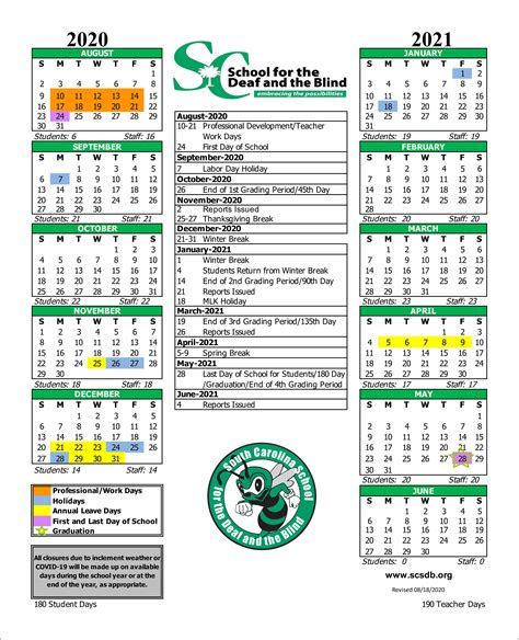 Western Carolina Calendar